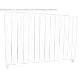 Horizontal, wall-mounted decorative radiator made of powder-coated steel Epitalio
