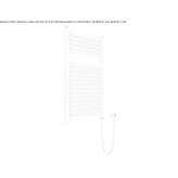 Electric, steel towel warmer, mounted to the wall Puracic
