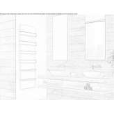 Aluminum towel warmer mounted on the wall Olomouc