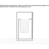 Free-standing stainless steel towel rack Channing