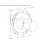 Metal bathrobe hanger Losice