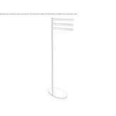 Swivel, standing, metal towel rack Waremme