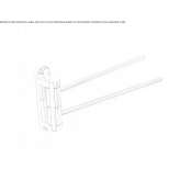 Swivel towel rail in chrome-plated brass Vitinia