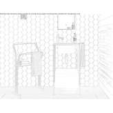 Free-standing stainless steel towel rack Sedlec