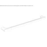 Towel rack in chrome-plated brass Hyzne