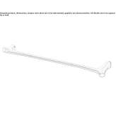 Towel rack in chrome-plated brass Lumes