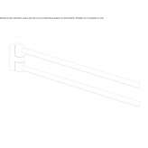 Swivel towel rail made of powder-coated aluminum Macra