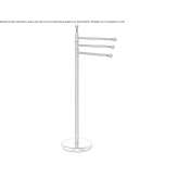 Swivel, standing, metal towel rack Eresing