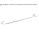 Towel rack in chrome-plated brass Bataysk