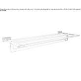 Towel rack in chrome-plated brass Cefalu