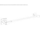 Towel rack in chrome-plated brass Campuri