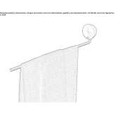 Swivel stainless steel towel rack Pianello