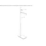 Kolumna podłogowa z chromowanego mosiądzu Checa