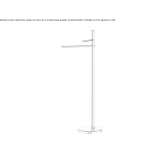 Free-standing towel rack in chrome-plated brass Bataysk