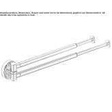 Swivel towel rail in chrome-plated brass Bataysk