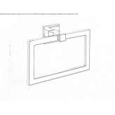 Pierścień na ręcznik z chromowanego mosiądzu Salagnon