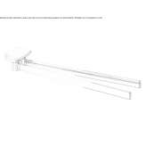 Swivel towel rail in chrome-plated brass Riesi