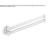 Swivel towel rail in chrome-plated brass Bataysk