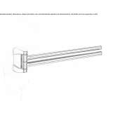 Swivel towel rail in chrome-plated brass Meresti