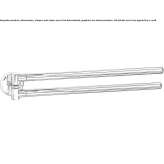 Swivel towel rail in chrome-plated brass Verton