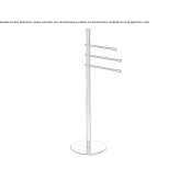 Free-standing towel rack in chrome-plated brass Tobed