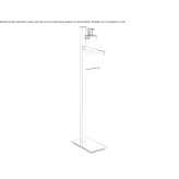 Floor column in chrome-plated brass Checa