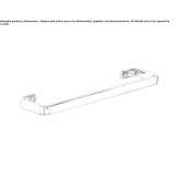 Towel rack in chrome-plated brass Vezzano