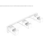 Towel rack in chrome-plated brass Amancio