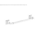 Towel rack in chrome-plated brass Rosales