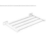 Towel rack in chrome-plated brass Amancio