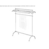 Freestanding metal towel rack Woodcote