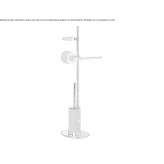 Floor column in chrome-plated brass Yauya