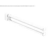 Swivel towel rail in chrome-plated brass Tabasalu