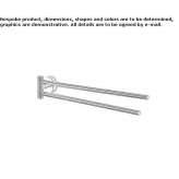 Swivel towel rail in chrome-plated brass Sepreus