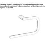 Towel ring in chrome-plated brass Uebeschi