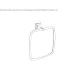 Pierścień na ręcznik z chromowanego mosiądzu Rosales