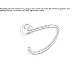 Towel ring in chrome-plated brass Tahoka