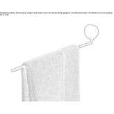 Swivel stainless steel towel rack Pianello