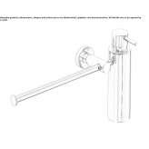 Soap dispenser/towel rack in chrome-plated brass Bataysk