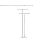 Free-standing towel rack in chrome-plated brass Bataysk