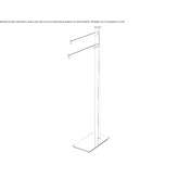 Floor column in chrome-plated brass Checa