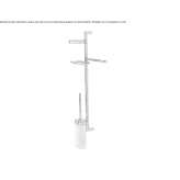 Wall column in chrome-plated brass Yauya