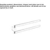 Swivel towel rail in chrome-plated brass Uebeschi
