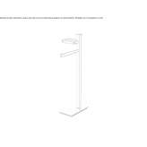 Floor column in chrome-plated brass Checa