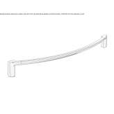 Towel rack in chrome-plated brass Rauzan