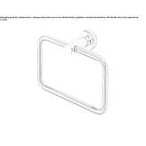 Towel ring in chrome-plated brass Bataysk