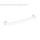 Towel rack in chrome-plated brass Hirm