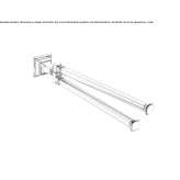 Swivel towel rail in chrome-plated brass Rosales