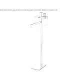 Floor column in chrome-plated brass Checa