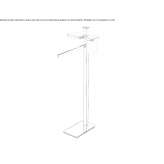 Floor column in chrome-plated brass Checa